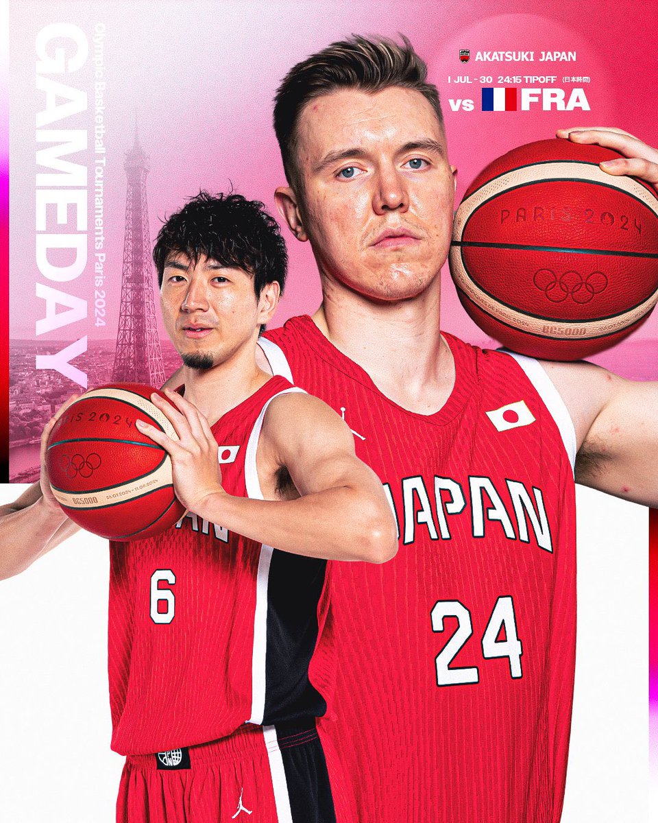 tamura_bb0824's tweet photo. 【世界最速戦評 パリ五輪vsフランス🇫🇷】
・極左フランスのホーム笛を存分に発揮した素晴らしい試合。自分らの目の前に立ちはだかるやつは消そうとするのが奴らのやり方よ。
・てかアンスポぴっぴ鳴らしすきやろ、早漏かよ。
・一旦仕切り直します。
・八村塁がフランスのNBA組を全く問題にしてないのマジでNBAすぎてやばい。���とクリバリのテクニカルのところただの可愛がりやろ。
・ホーキンソンが大事な試合で3Pケチャドバ。日本に来てくれてありがとう。
・吉井のディフェンスとフィジカルが世界に���レてしまったか。
・河村勇輝くん、君はアメリカに行きなさい。
・飛勇の献身的なリバウンドと高さが本当に活きた試合だったな。
・てかマジで川真田の出番きたやないか…
・初めてウェンバンヤマを見た関西人「あんなんデカいだけやろ、親に感謝しぃや」
#AkatsukiJapan