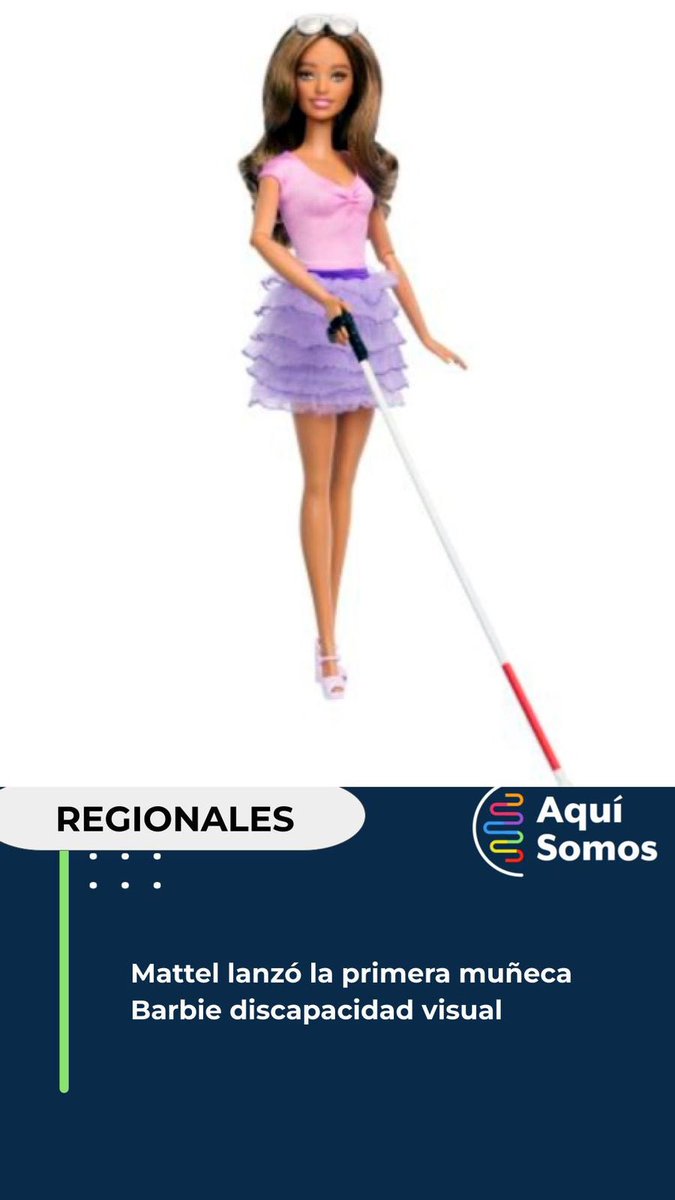 Mattel lanzó la primera muñeca discapacidad visual

aquisomos.ar

#Inclusion 
#Barbie
#discapacidad 
#novidente
<a href="/Mattel/">MATTEL</a> 
#Mattel