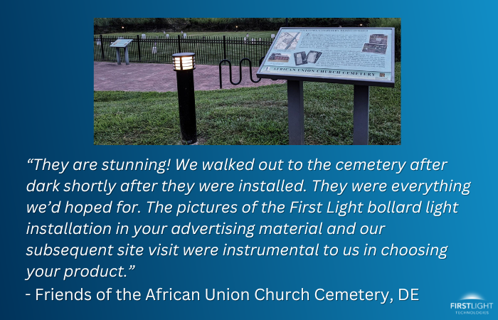 The Friends of AUCC were a pleasure to work with to get this historic cemetery lit up. Check out the full story on this amazing project here: hubs.ly/Q02JqJhN0

#solar #outdoorlighting #solarlighting