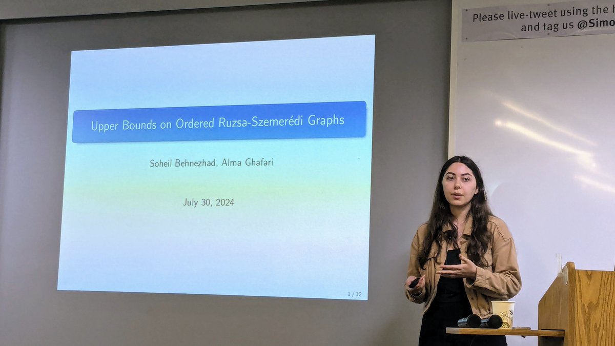 Alma Ghafari for the second part of the talk. #SimonsLive