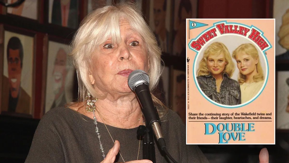 OyooQuartey's tweet photo. Sweet Valley High book nerds!! We have funeral oh😭😭. Francine Pascal , the writer and creator SVH has died at 92. 😭 
Rest in absolute peace Francine! 🤍 https://t.co/2u2h0mdltb