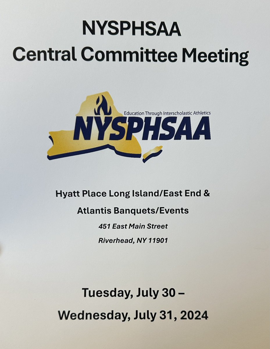 Please to attend the <a href="/NYSPHSAA/">NYSPHSAA</a> Central Committee meeting as the Superintendent Representative for <a href="/SectXISuffolk/">SectionXI</a>