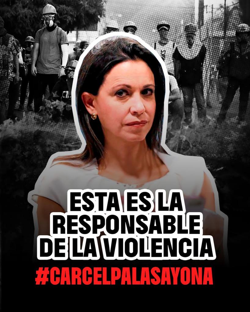 Cada vez que Venezuela mejora la sayona sale a generar violencia para dañar al país. 
#CarcelPaLaSayona