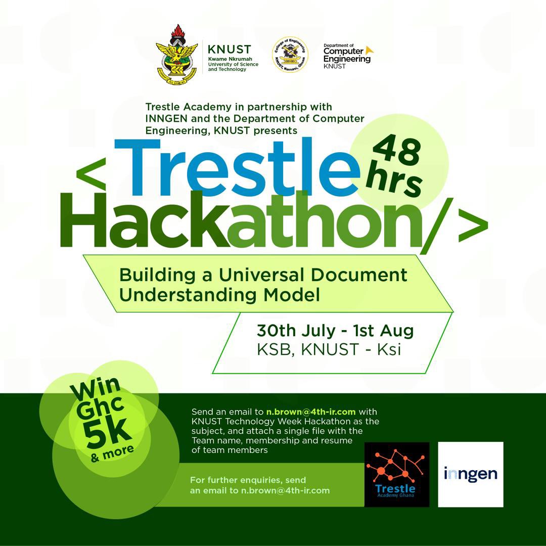 Thevokofficial's tweet image. 📍📍ATTENTION STUDENTS 📍📍

The Department of Computer Engineering- KNUST, Presents Technology Week (Tweek 2024), a conference aimed at showcasing innovations and discussing the latest technological trends.⭐⭐⭐

Theme: From the Breadboard to the Boardroom; Transforming…