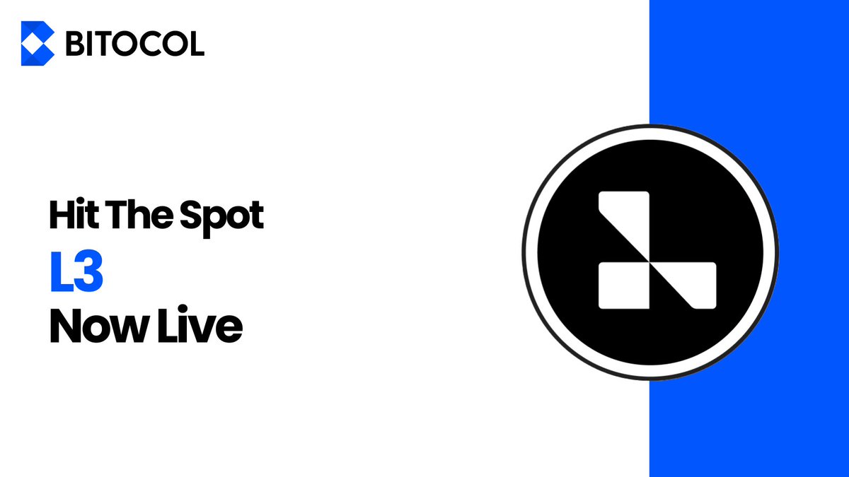 bitocol's tweet photo. π #L3 is Now Live on #BitocolSpot with
@layer3xyz!
π Deposit and trade now: https://t.co/hNFuuBaE6Y
#BitocolListing #BitocolSpot #Crypto #Altcoins https://t.co/SIpCBnPdAn