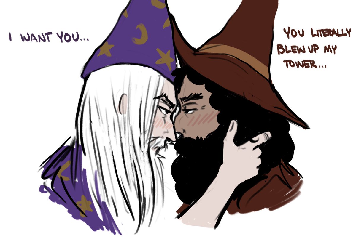 Umm I found this crumpled up and shoved inside a random tome in <a href="/felixofinch/">Felix Finch</a> ‘s library… #doomedwizardyaoi ??