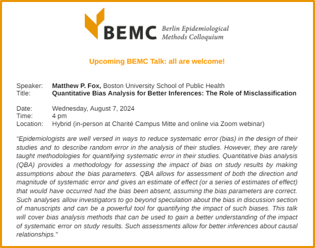 Berlin Epi Methods tweet media