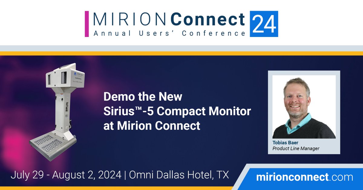 MirionHQ's tweet image. Essential, uncompromising performance in a small footprint. At #MirionConnect? Join us for a live demo of the new Mirion Sirius-5 Compact hand-foot contamination monitor. 
#ContaminationControl #CompactMonitor
