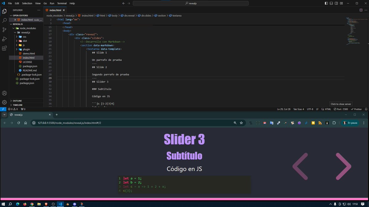 beztao's tweet image. Una alternativa al PP esta librería de #javascript   llamada #RevealJS y que voy a estar usando durante el siguiente semestre.