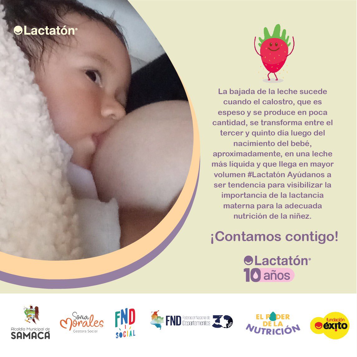 SoniaMorales_L's tweet photo. La leche materna al inicio baja en forma de calostro en poca cantidad, se transforma al tercer y quinto día luego del nacimiento, en leche más líquida y mayor volumen #Lactatón seamos tendencia en la importancia de la lactancia¡Contamos contigo! @Fundacion_Exito, @WcastiblancoG https://t.co/XJcQtX5g6v