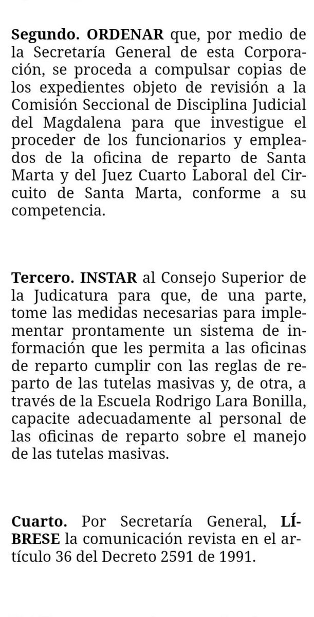 La justicia sigue dándonos la razón. Jamás hemos dudado de ella ni la hemos desafiado. El alcalde de Santa Marta se llama <a href="/CarlosPinedoC/">Carlos Pinedo Cuello</a> #NoHayDerecho a seguir generando ruido.
