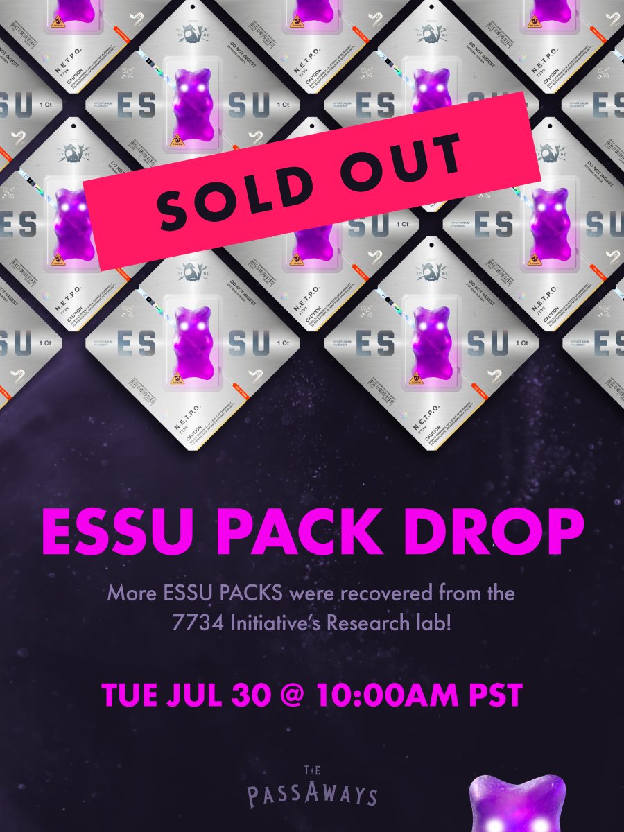 125 ESSU Packs SOLD OUT! 

See you next time. 

Don't forget to craft your ESSU Transphorm Kit here:
passaways.com/tpmc/crafting?…