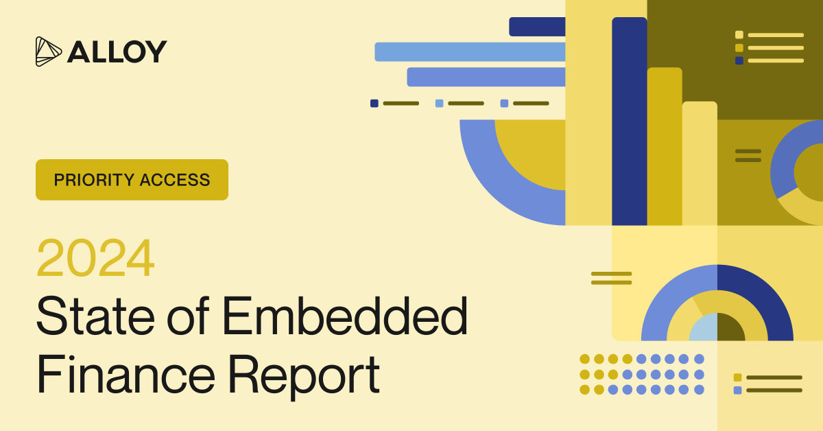🥁…Coming this August: Alloy’s 2024 State of Embedded Finance Report 🏦 ⚡ 

We surveyed the top U.S. sponsor banks on the embedded finance compliance challenges they're facing &amp; how they’re responding. 

Register here for priority access: alloy.com/embedded-finan…