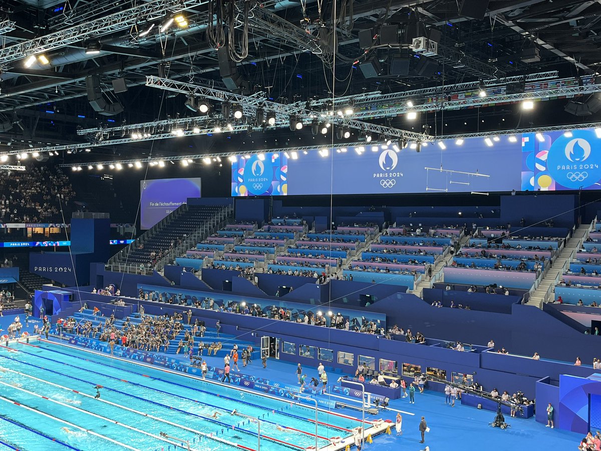 En place pour une super soirée #JO2024 #natation