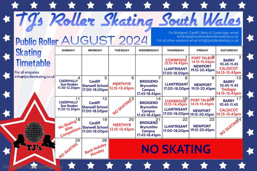 South Wales Roller Skating Summer 2024
