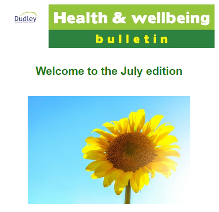 The latest health and wellbeing ebulletin is out now content.govdelivery.com/.../UKD.../bul…
Check for latest advice and information from Dudley Public Health.
Sign up to receive the monthly bulletin to your inbox at public.govdelivery.com/.../UKDUDLEYMB…
