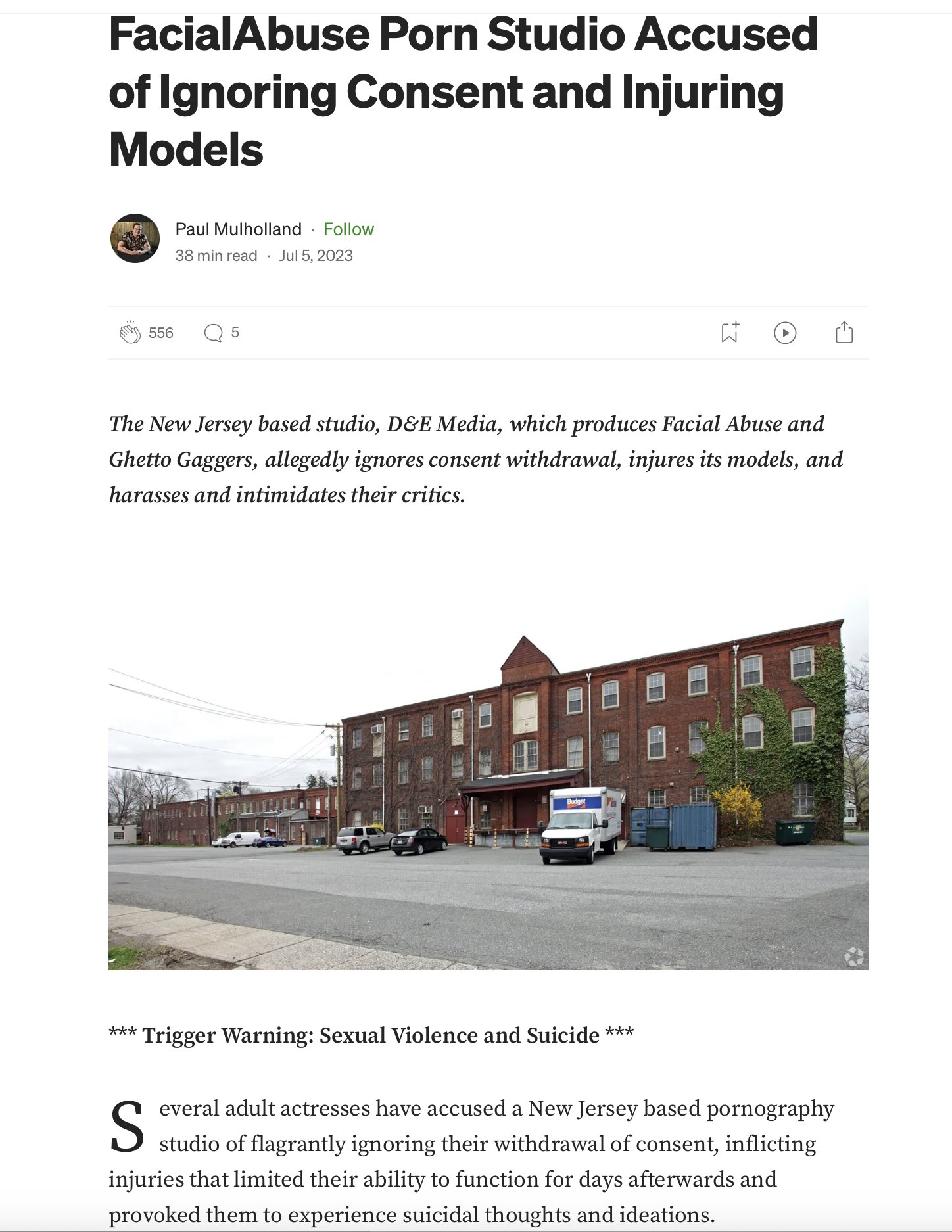 DeWallen Daily on X: SexIndustryArticles FacialAbuse porn studio accused  of ignoring consent and injuring models t.coXOiNYx3KhQ [Note this  article is extremely brutal, graphic, and horrifying]  t.coqKMjA132yk  X