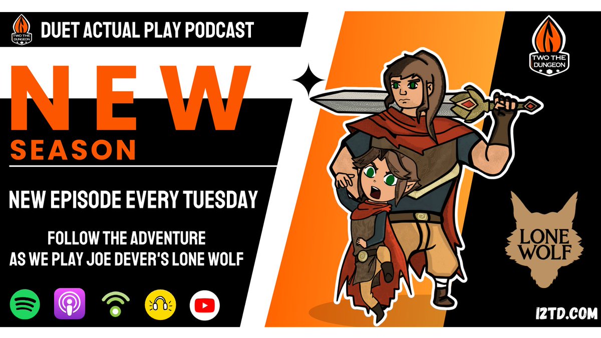 Landar &amp; Torin finally reach Hammerdal ⚒️

Will the Lone Wolves 🐺 be well received &amp; find the allies &amp; legendary summerswerd ⚔️they set off in search of?

Listen on &amp; find out as we delve in two the dungeon

#happytwosday #ttrpg #lonewolf #adventurebook #podcast #ttrpgcommunity