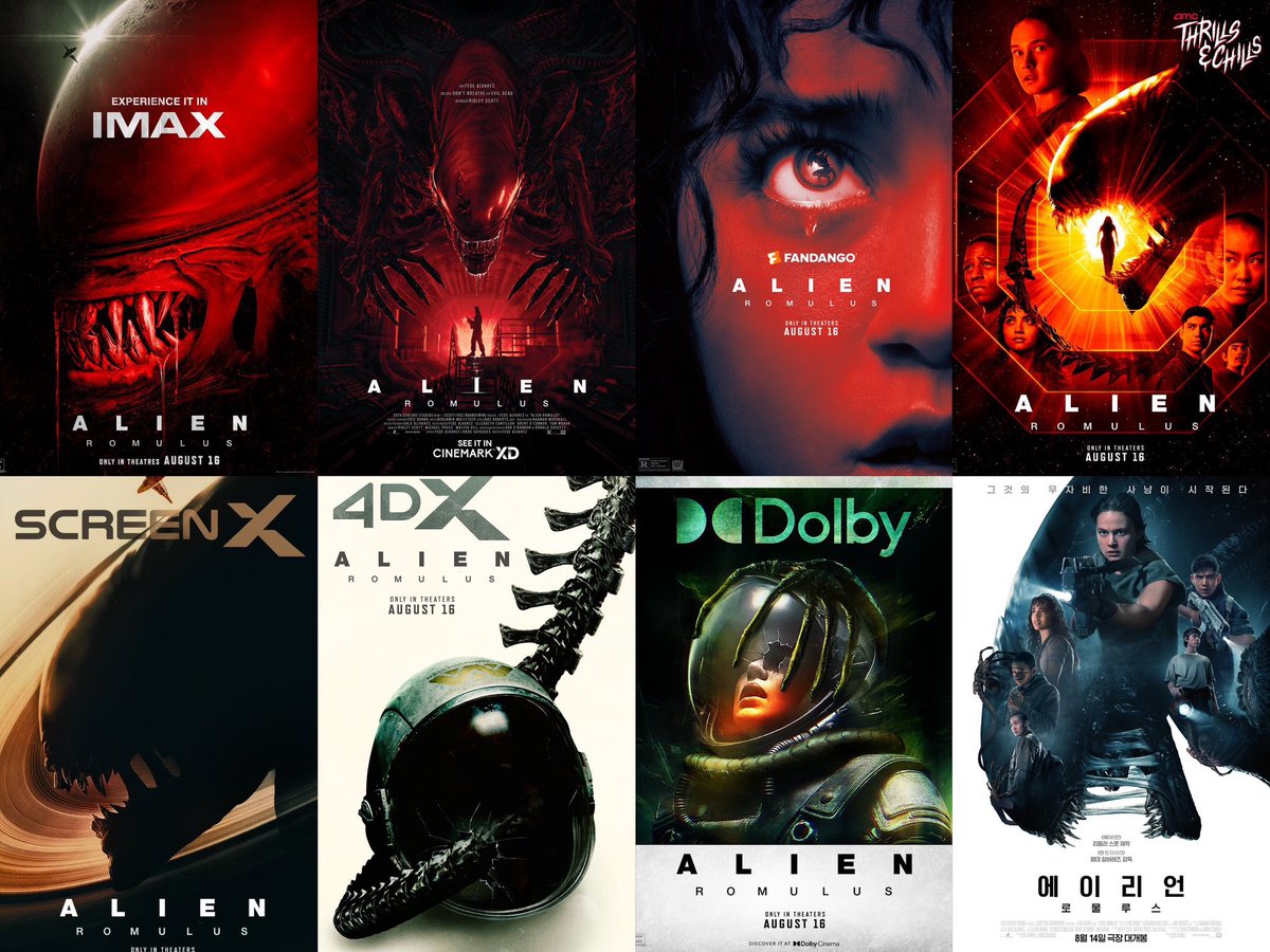 The marketing team for Alien: Romulus have just casually dropped 8 of the best posters you’ll see for any given film in years. A lot of films struggle to have one poster as good as any of these.