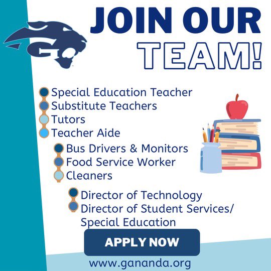 Looking for a few more people to help us start the 2024-25 school year.