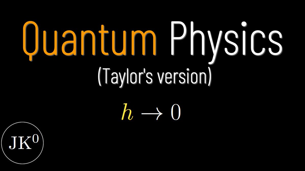 New video: "Connecting classical and quantum physics."   How does classical physics emerge from quantum physics? Bohr's Correspondence Principle ensures the smooth transition between classical and quantum physics. youtu.be/PpuUeL2WvjM #JK0