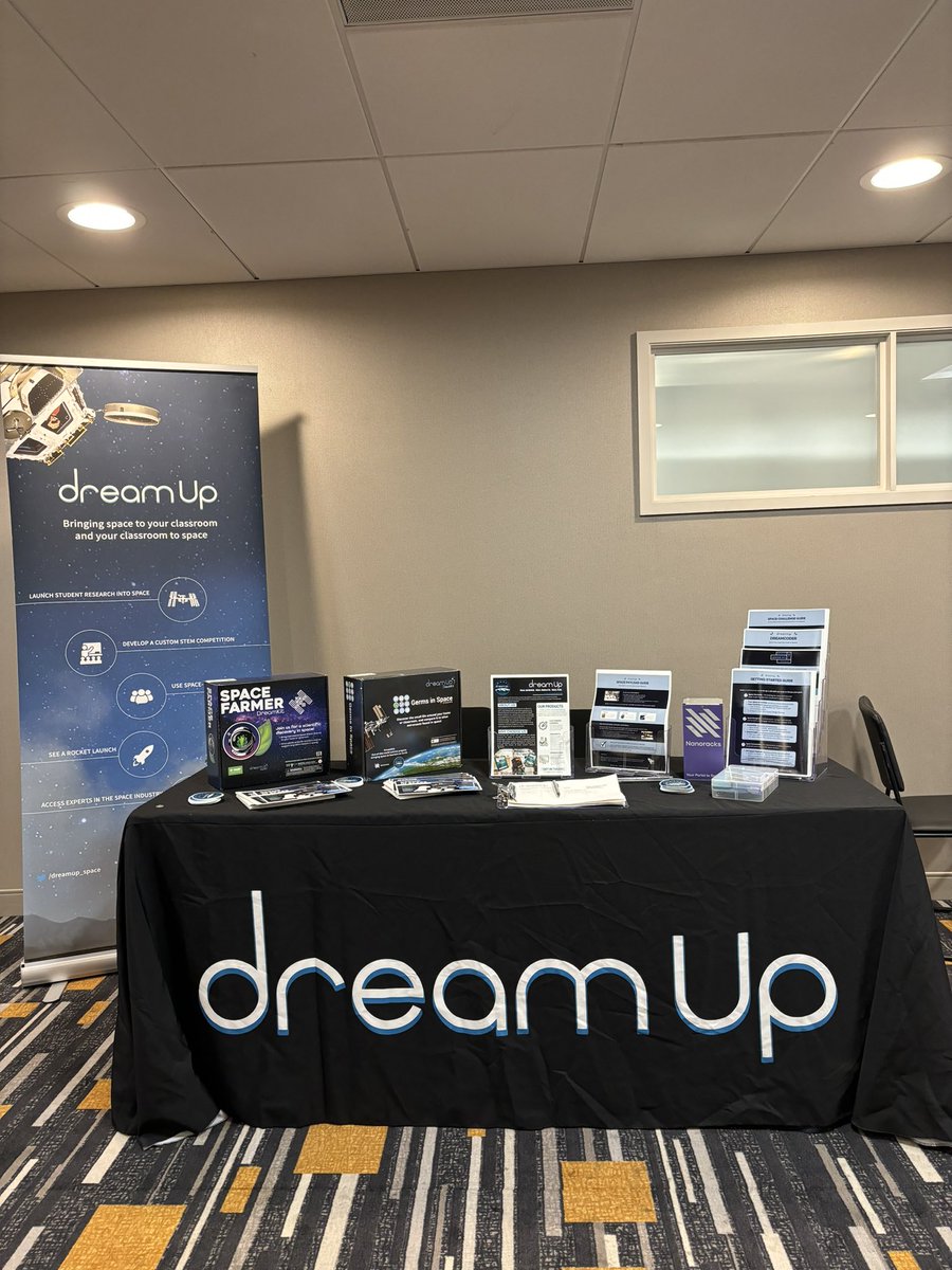 Attending #ISSRDC? Stop by the DreamUp booth in the Space Station Explorers area outside the 3rd floor Marketplace to learn more about our #STEM programs in space.

#daretodreamup