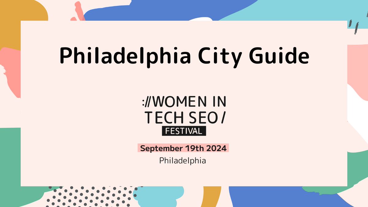Do you want to make the most out of WTSFest Philadelphia? We've put together a guide for you!
It includes:

✔️ Navigation tips
✔️ Accommodations 
✔️ Food &amp; drink recommendations
✔️ Safety info

We can't wait to see y'all in Philly! 

Read the guide ⬇
womenintechseo.com/blog/wtsfest-p…