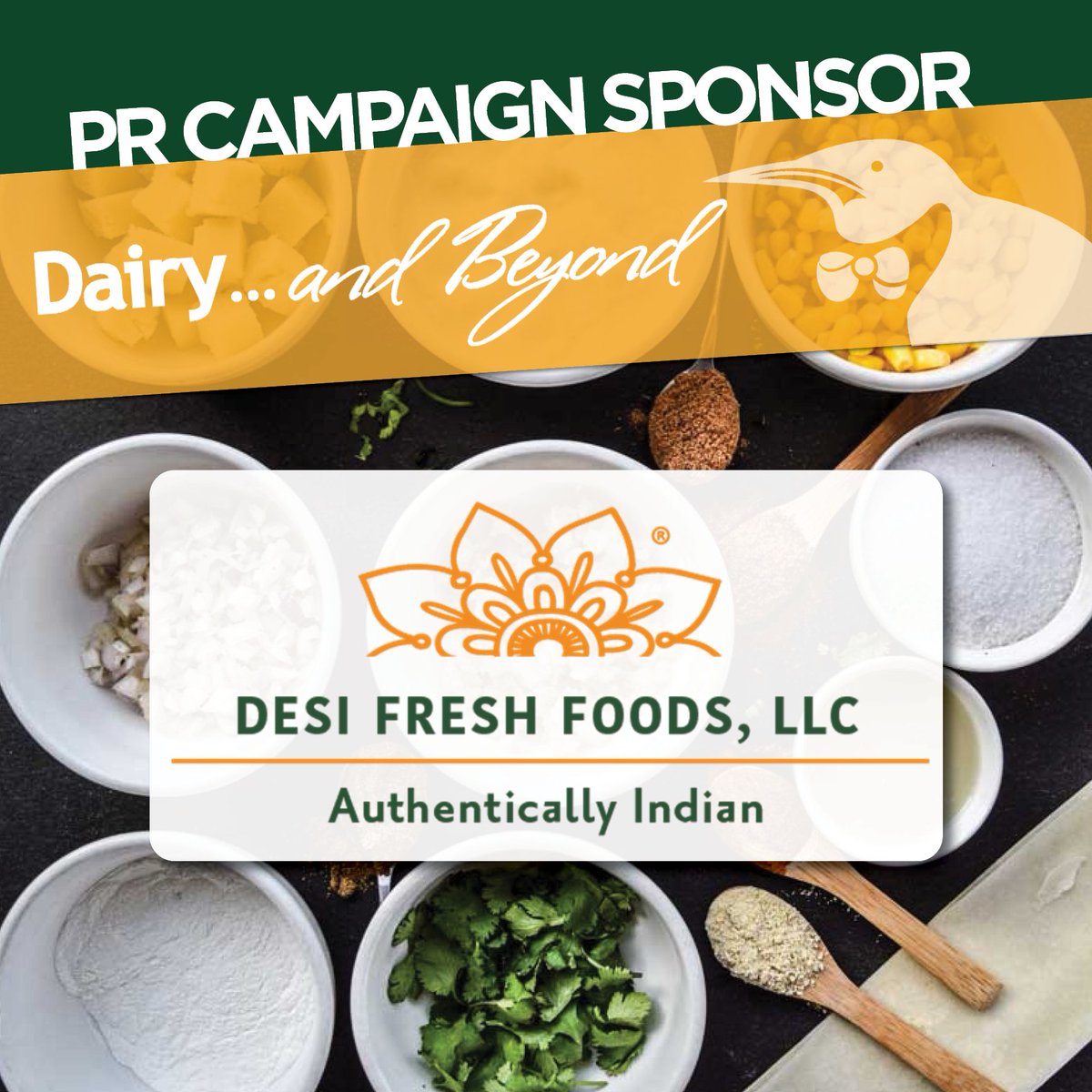 Desi Fresh Foods is a sponsor of NFRA's refrigerated consumer PR campaign. Based in Farmingdale, NY, they are a manufacturer &amp; seller of “cultured” products like yogurt, smoothie &amp; yogurt drinks &amp; dips &amp; sour cream 🍽️Explore their complete product lineup: desifreshfoods.com
