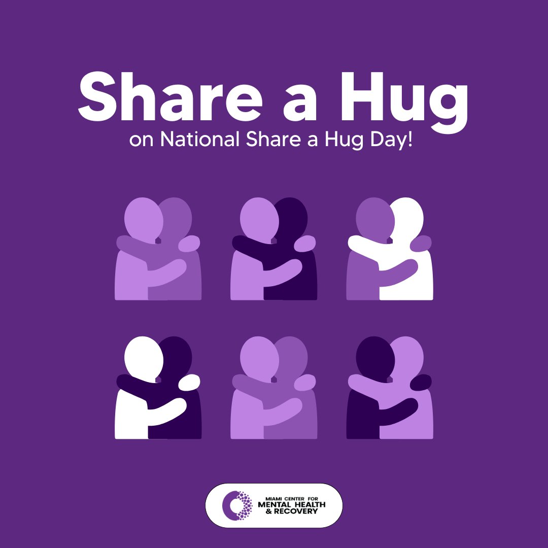 miamentalhealth's tweet photo. A simple hug can reduce stress, boost oxytocin levels, and remind us that we're not alone. Take a moment to share a hug with someone you care about today and spread positivity! 

#NationalHugDay #ShareAHug #MiamiCenterForMentalHealth #miamicenter #mentalhealth #miami #shareahug https://t.co/ef6HUsnWKJ