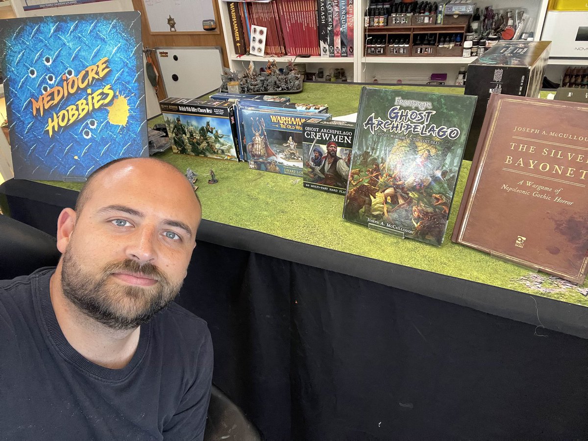 🔴Live now, chatting about Griffcon, building some Dwarfs and obsessing over Silver Bayonet! Come hang out and join in the fun!! #warmongers #tabletopgaming #theoldworld