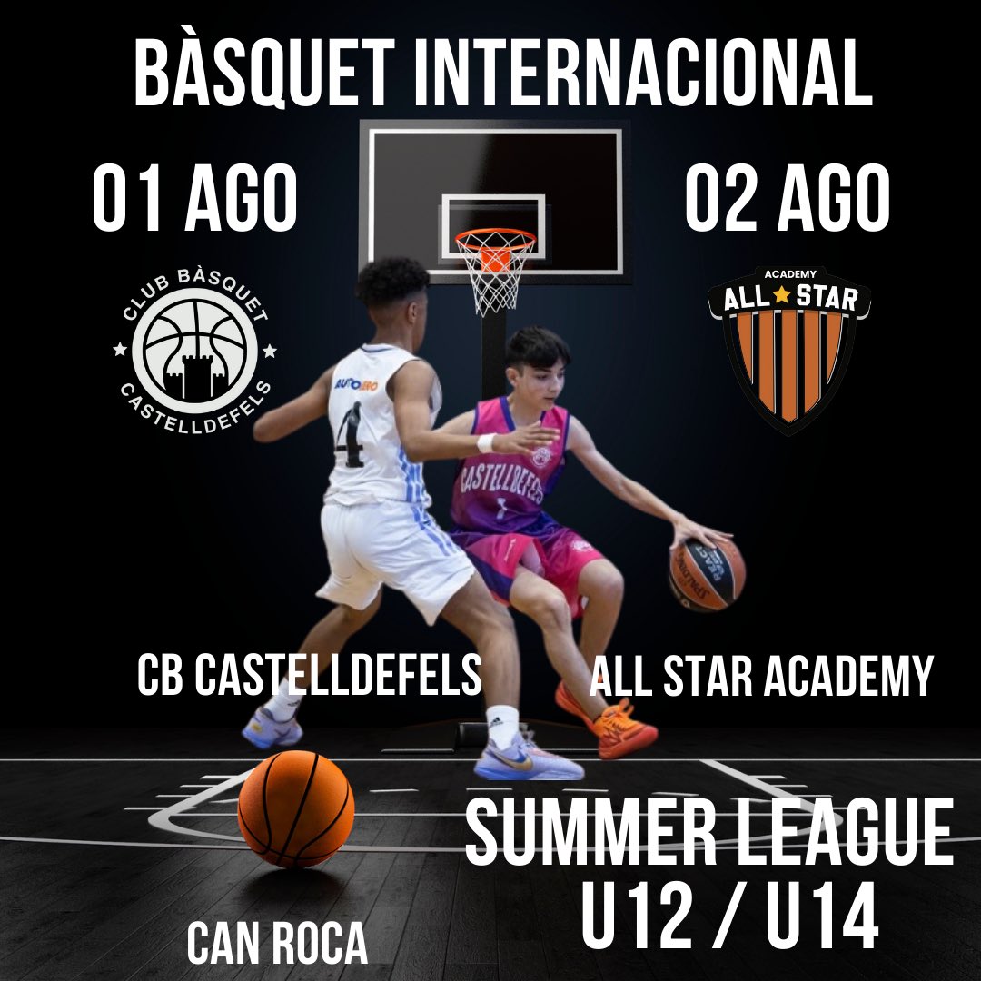 cbcastelldefels's tweet photo. Semana de partidos internacionales 🏀 en @AjCastelldefels #CanRoca para el @FemeniCBC y el @BBA_Castell que se enfrentarán, respectivamente, a combinados de USA 🇺🇸 y Arabia Saudí los días 31, 1, 2 y 5 de agosto.
Welcome to Castelldefels! 💪 https://t.co/5evtjfPFNu