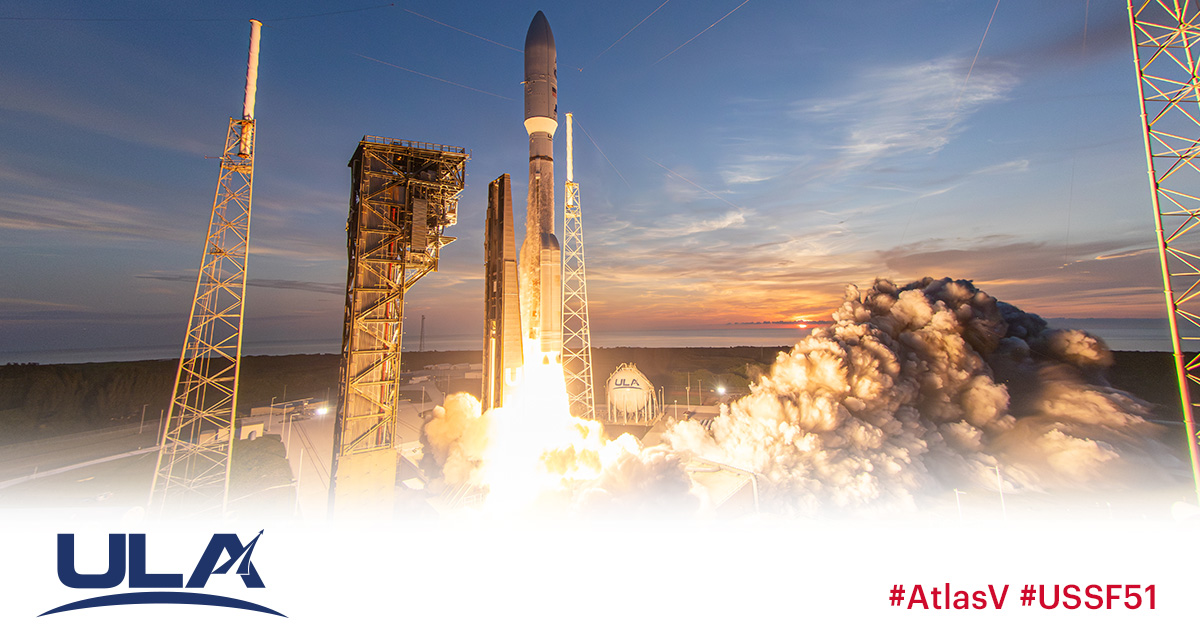 ULA successfully launched the company's 100th national security mission to orbit with an #AtlasV rocket carrying the #USSF51 mission for the @SpaceForceDOD's <a href="/USSF_SSC/">Space Systems Command</a> on July 30. 

Read more: newsroom.ulalaunch.com/releases/unite…