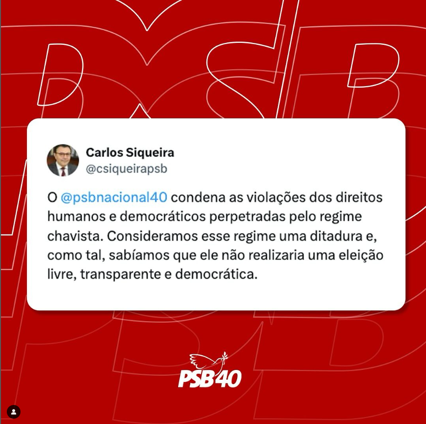 Saiu a decisão hoje, da direção nacional do partido ao qual eu pertenço, repudiando a maneira ilegítima que se conduziram as eleições na Venezuela e a divulgação do resultado que não condiz com a realidade que o povo expressou nas urnas.