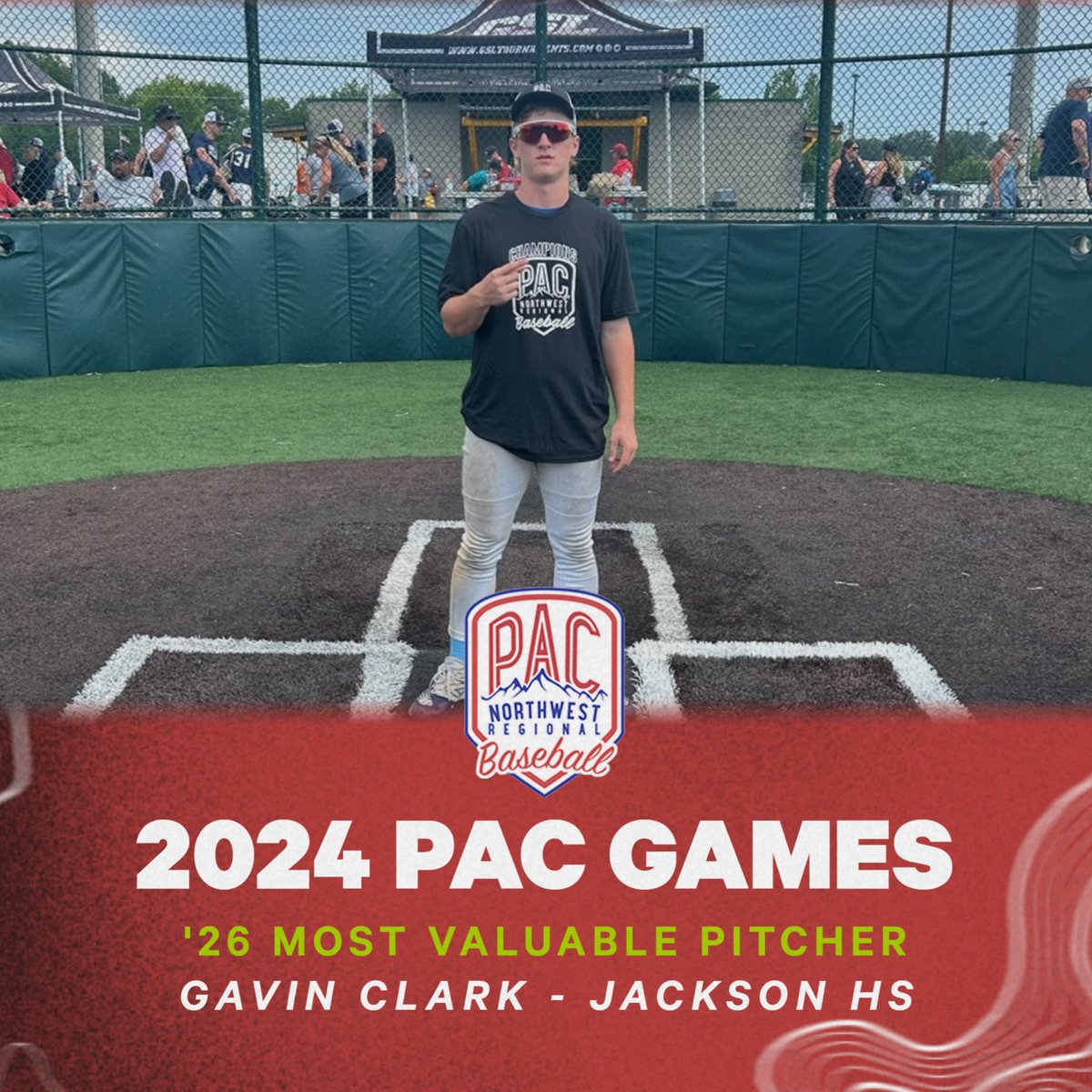 Congratulations to the 2024 PAC Games champs of the Class of 2026 - Washington Royal! 

Most Valuable Player:
Anthony Karis (Gonzaga Prep)

Most Valuable Pitcher:
Gavin Clark (Jackson HS)

Both players sporting the @Oakley MVP glasses