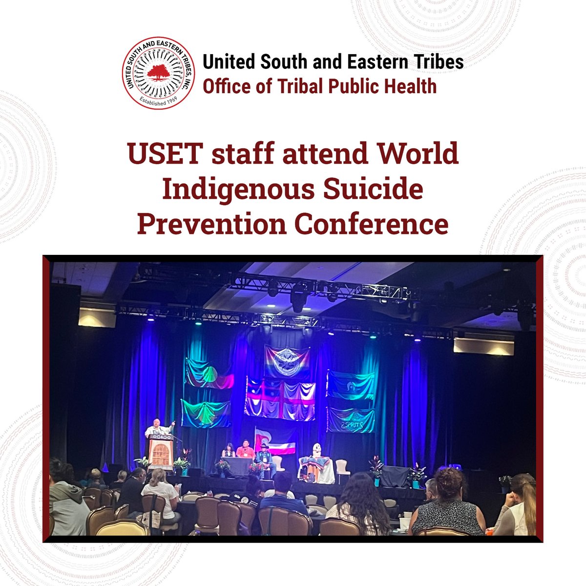 USETINC's tweet image. Last week, USET staff attended #WISPC2024 hosted by the Seneca Nation of Indians. Indigenous peoples from Australia, New Zealand, Canada, and the US shared ways to incorporate Traditional healing and Indigenous practices into suicide prevention work.
