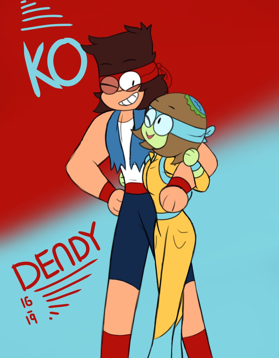 CrescentTH1's tweet photo. Now that my fnaf stuff is out of the way, time for other fandoms, like OKKO!

Has some teen/aged up designs of le kiddos(+oc, she's adorbs I shant be stop) for le twin au of mine I immerse myself in.
Also ignore the first KO design, I redid his with Dendy
#OKKO #OKKOfanat #OKKOau https://t.co/erckhkheGQ
