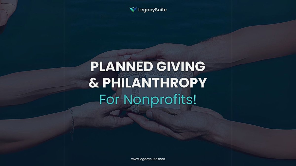 Join the Legacy Revolution! 🌟💸 Embrace the power of planned giving as nonprofits navigate the changing landscape of philanthropy. In the era of the 'Great Wealth Transfer', where $12 trillion flows towards charitable causes.

#LegacySuite #futureplanning #buildwealth