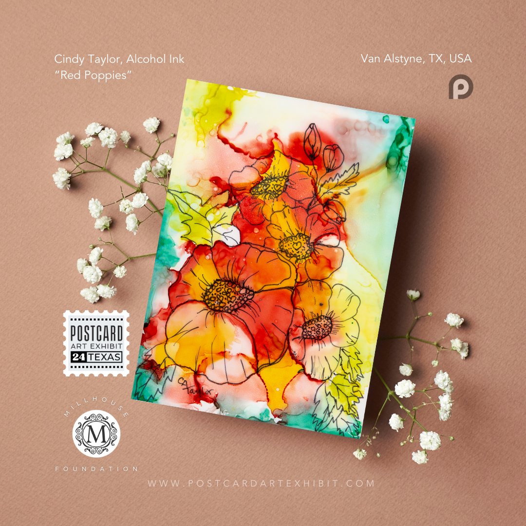 This lovely art card arrived in support of <a href="/millhousemck/">MillHouse Foundation</a> - This year we are about artists supporting artists in #postcardartexhibit24! Thank you, Cindy Taylor (not on X) Follow <a href="/millhousemck/">MillHouse Foundation</a> #postcardartexhibit #artistssupportingartists #artforacause #artistshelpingartists