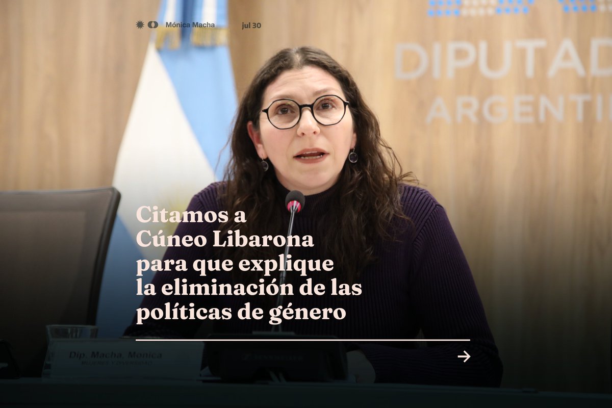 Cúneo debe dar explicaciones sobre qué hizo con las políticas de género.

Hoy, en la Comisión de Mujeres y Diversidad, anuncié la citación al Ministro Cúneo Libarona para el 8 de agosto. 

Acá te cuento los motivos 🧵