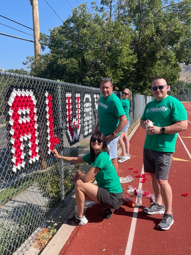 BenBrownSLC's tweet photo. Celebrating back to school in style. Fidelity volunteers participated in a school transformation evet at Utah’s oldest High School – West High! #FidelityAssociate https://t.co/eSyITvzHps
