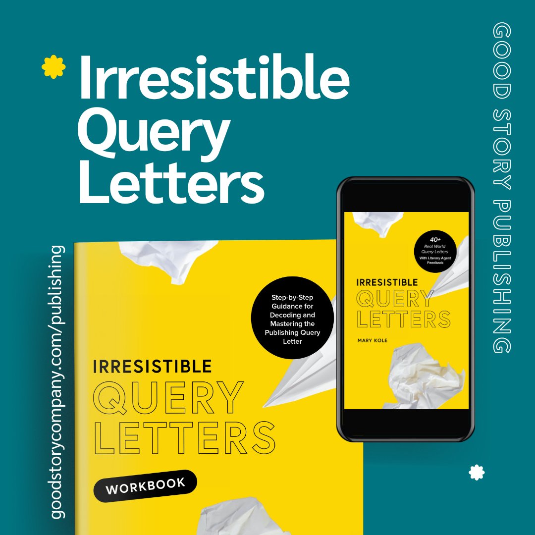 GoodStoryCo's tweet image. We've rebranded Successful Query Letters as Irresistible Query Letters ✉️ 

To celebrate, we’ve put together a companion workbook: amzn.to/4fq6G5C

Irresistible Query Letters is available in print/digital: amzn.to/3YnjW4A

#queryletters #querying #query