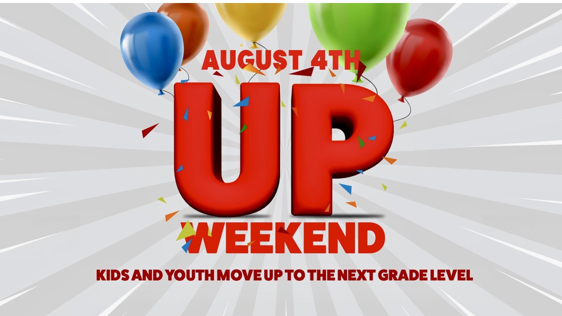 For most, it is back-to-school season. This Sunday, all our kids will “move up” to their next grade. It is a celebration day and one you don’t want to miss. Join us on Sunday at 9:15/10:45! See you there!