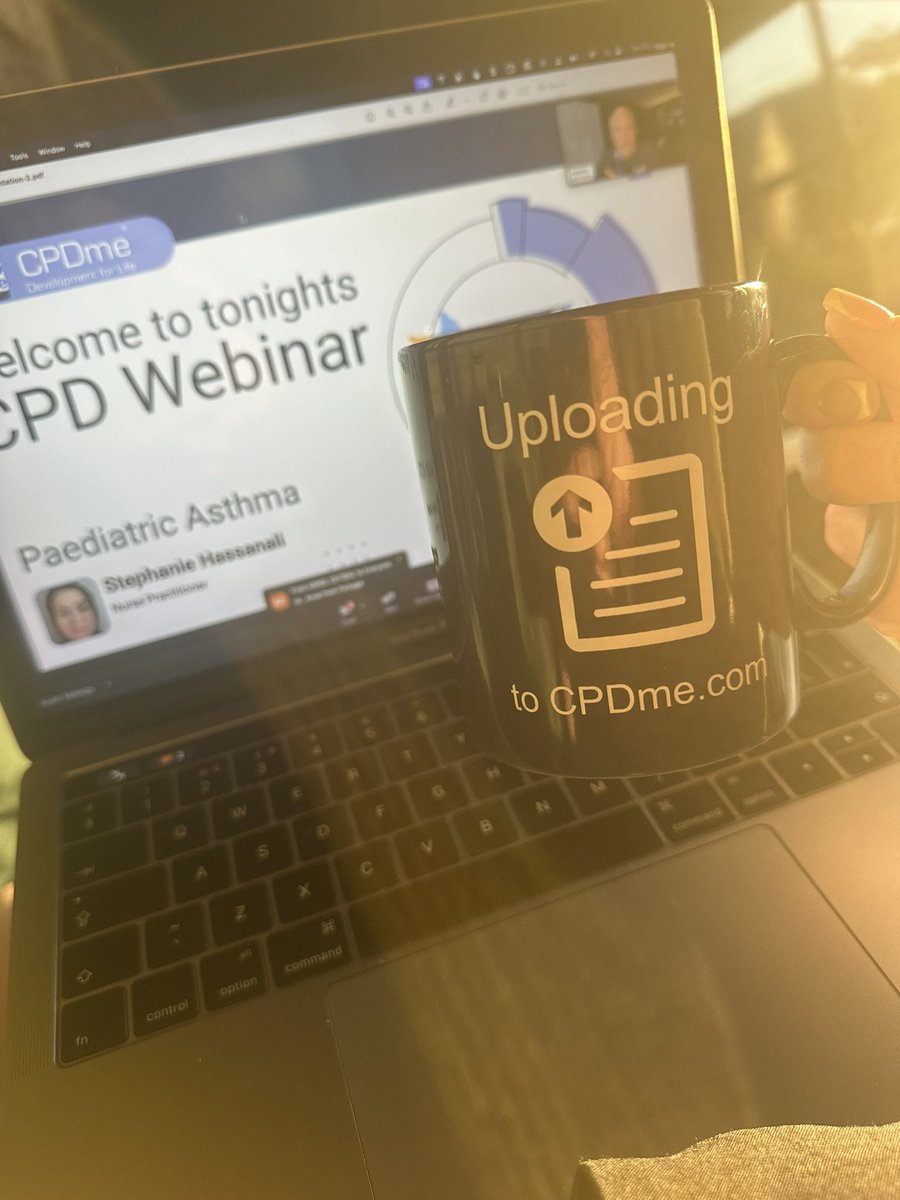 HeatonChelsea's tweet photo. The sun rays on tonight’s webinar @cpdme is the first golden nugget! ☀️ bbq tea and in for some learning, with a brew 💭☕️🫁 first CPD session as a NQP 🙌🏼 #cpdmadesimple #paramedic https://t.co/gLxOiDjOnu