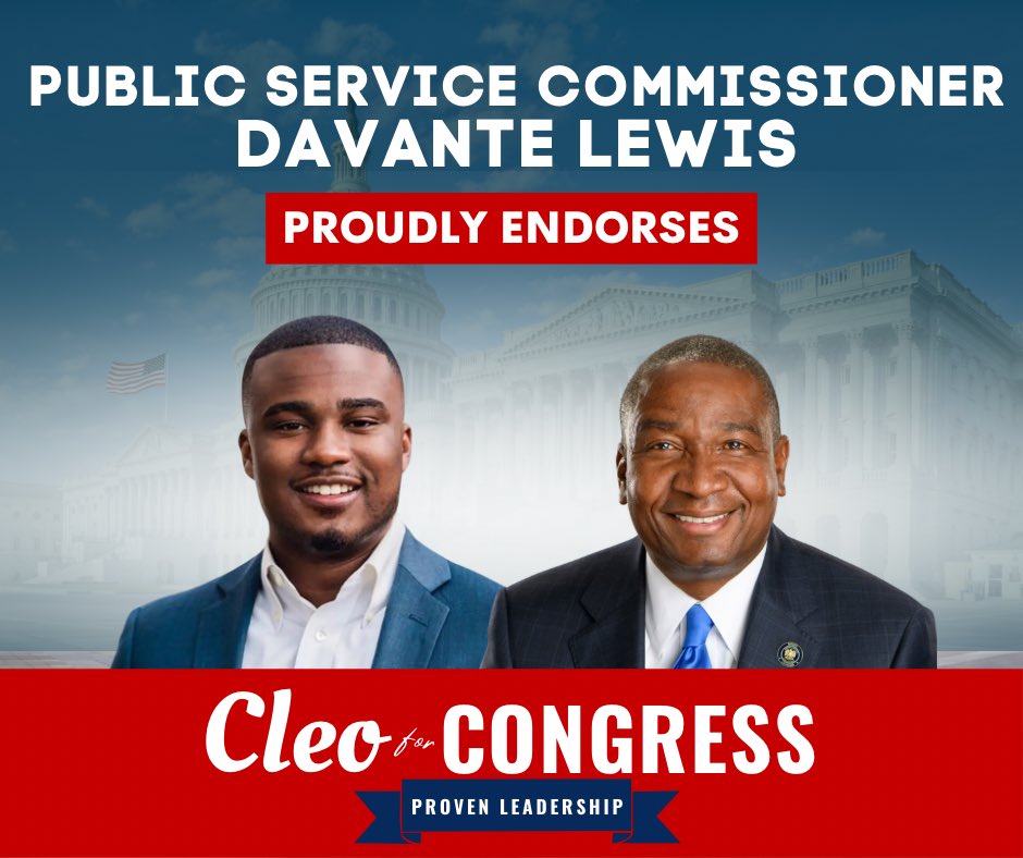 “Cleo’s proven dedication to our community and commitment to positive change is exactly what we need in Congress. His leadership will help to ensure reliable and fair utility services for citizens of Louisiana. I am confident that his vision for District 6 align with the values