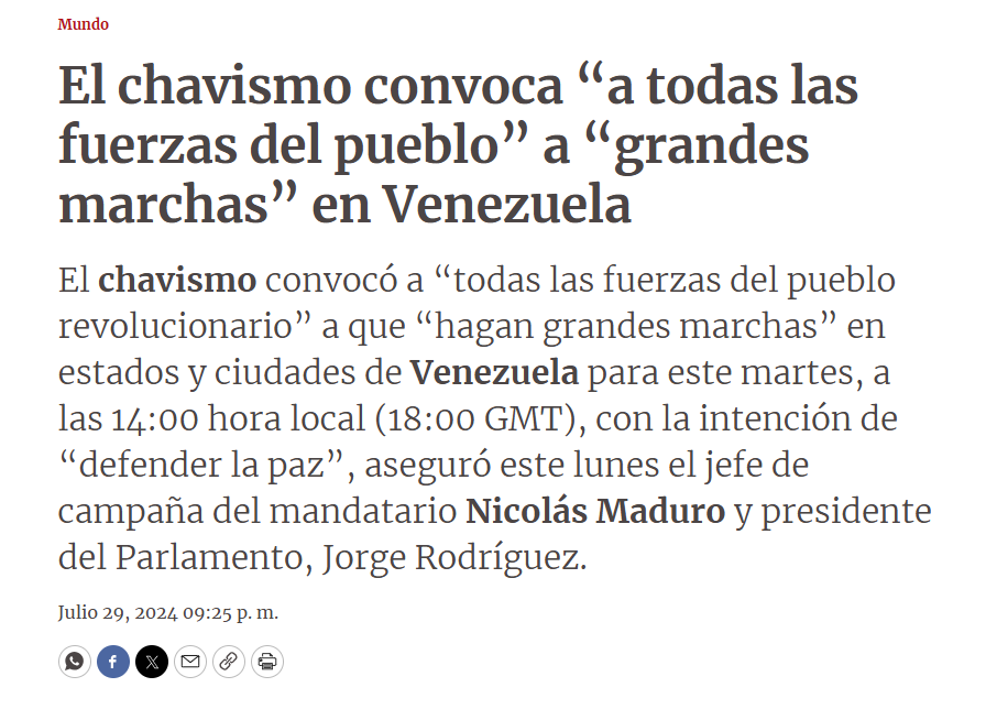 LuisCarlos's tweet photo. ¿Cómo van las movilizaciones convocadas por el chavismo para hoy a las 2pm?
Se habló de "todas las fuerzas del pueblo" pero no estaba claro si podrían convocar a tantos empleados públicos como la semana pasada.
Mientras tanto: El CNE sigue sin publicar las actas del domingo. https://t.co/nKRN9UU8aL