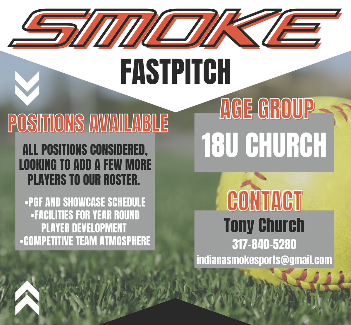 🥎18U is looking to add a few more players to their roster. All positions considered.🥎