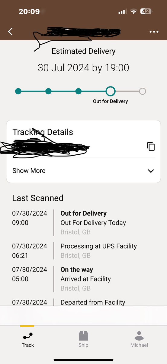Notsda1's tweet photo. @UPS UPS is the absolute worst courier I’ve ever experienced in my whole life. Always have issues and surprise surprise I’m having them again, this estimated delivery was ALREADY moved from 5:30 to 7:00 and it didn’t show up anyway. Support office is closed and the chat bot bad. https://t.co/q5JUPw88Bn