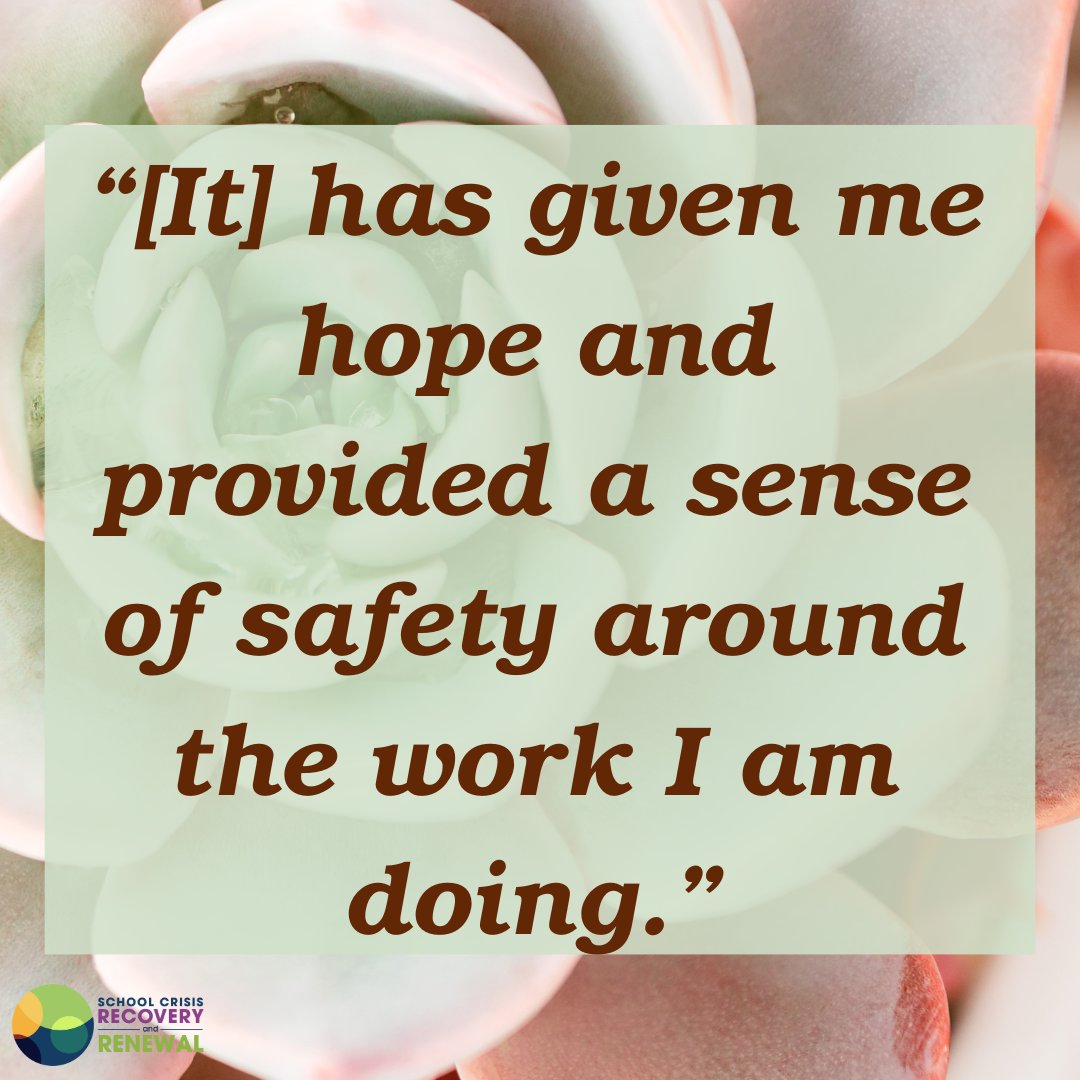 School Crisis Recovery & Renewal tweet media