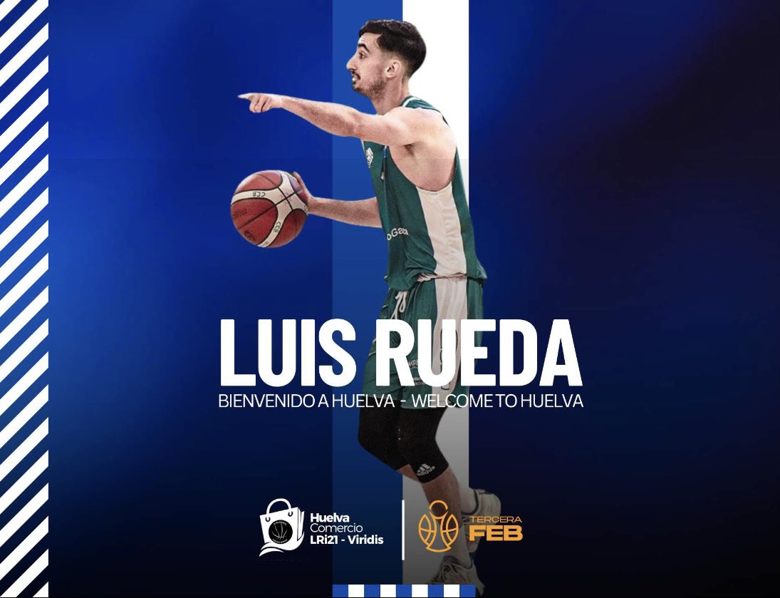 HUELVA COMERCIO VIRIDIS (@cdb_ebenitez) on Twitter photo 🏀 ¡Bienvenido <a href="/luisruedas96/">Luis Rueda Santaella</a> ! El base español, primer fichaje de #HuelvaComercio #Viridis <a href="/TerceraFEB/">TerceraFEB</a> Experiencia y trayectoria para abrir el capítulo de fichajes. Jugador contrastado, de 1,86m, con talento, que aportará velocidad, control y visión de juego. 🏀 ¡Bienvenido <a href="/luisruedas96/">Luis Rueda Santaella</a> ! El base español, primer fichaje de #HuelvaComercio #Viridis <a href="/TerceraFEB/">TerceraFEB</a> Experiencia y trayectoria para abrir el capítulo de fichajes. Jugador contrastado, de 1,86m, con talento, que aportará velocidad, control y visión de juego.