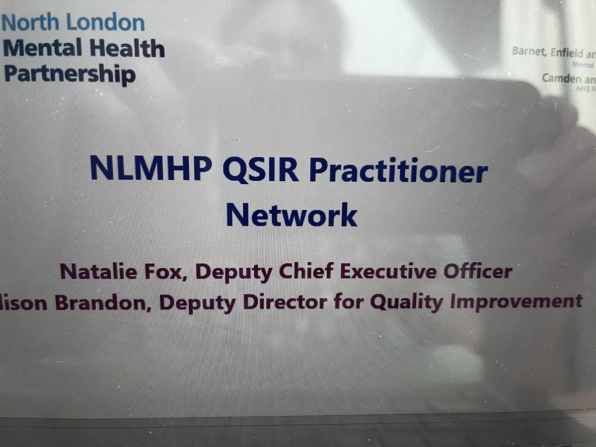It was great to meet many of our QSIR Practitioners at the first of our Network meetings today. Excellent presentations by Sophie and Chippo on their QI projects <a href="/nataliefox123/">Natalie Fox</a> @NLMHP_nhs @kandola8 @lenasamuels